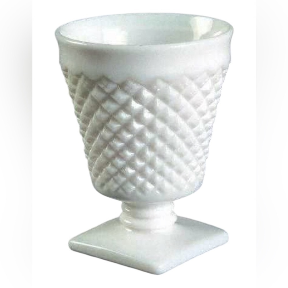 English Hobnail Milk Glass (Square Base)